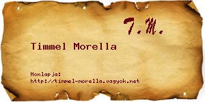 Timmel Morella névjegykártya
